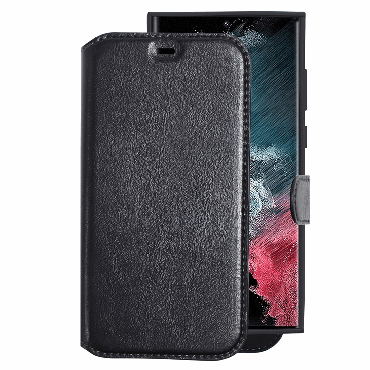 CHAMPION Galaxy S22 Ultra Plånboksfodral Slim 2-in-1 - Svart | 2353 | AlltMobil