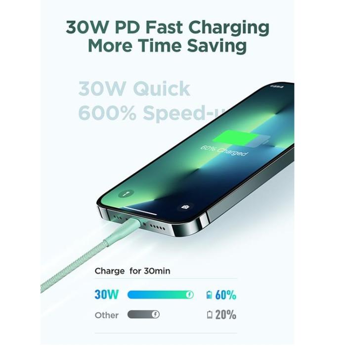 Joyroom - Joyroom USB-C till Lightning kabel 1m PD 30W - Vit