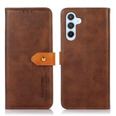 KHAZNEH - KHAZNEH Pl&aring;nboksfodral f&ouml;r Samsung Galaxy S26 Plus Konstl&auml;der St&auml;ll - Brun