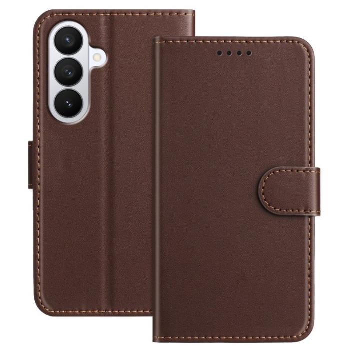 OEM - Plånboksfodral för Samsung Galaxy S26 Plus Konstläder Ställ - Brun