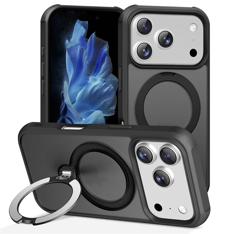 Mobilskal till iPhone 17 Pro Max MagSafe Kickstand TPU + PC - Svart | 2353 | AlltMobil