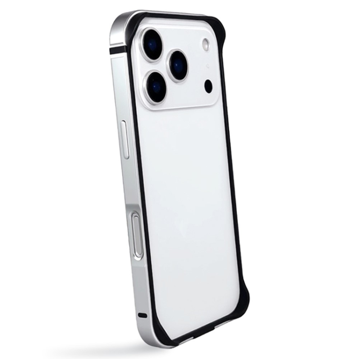 A-One Brand - iPhone 17 Pro Max Mobilskal Bumper Ultra Thin Metal TPU - Silver