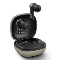 BMW - BMW TWS In-Ear H&ouml;rlurar Bluetooth ENC Leather Metal Logo - Gr&aring;brun