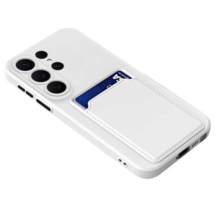 OEM - Mobilskal för Samsung Galaxy S26 Ultra Flexibelt TPU med kortfack - Vit