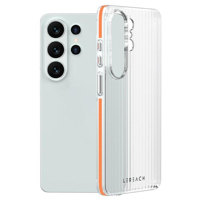 LeReach - LeReach Mobilskal för Samsung Galaxy S26 Ultra Flödande rutnät PC - Orange