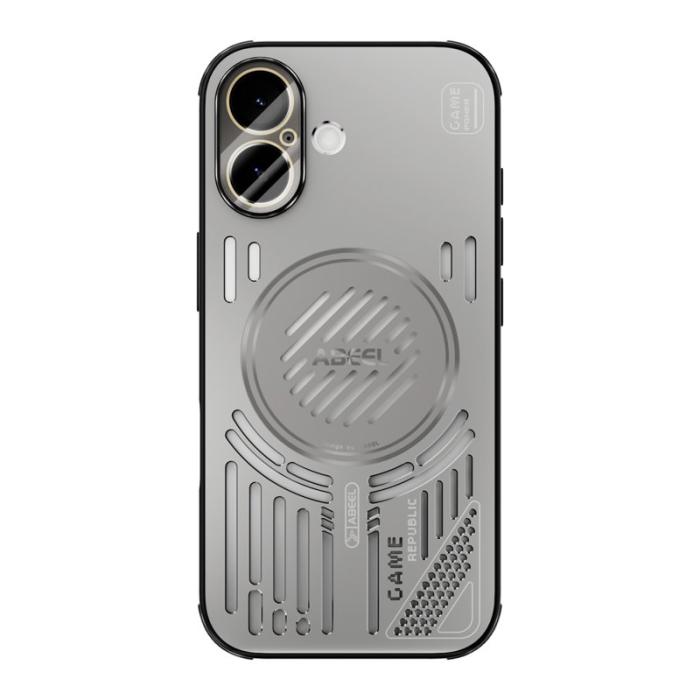 ABEEL - ABEEL iPhone 17 Magnetiskt Fodral Aluminium + TPU - Grå