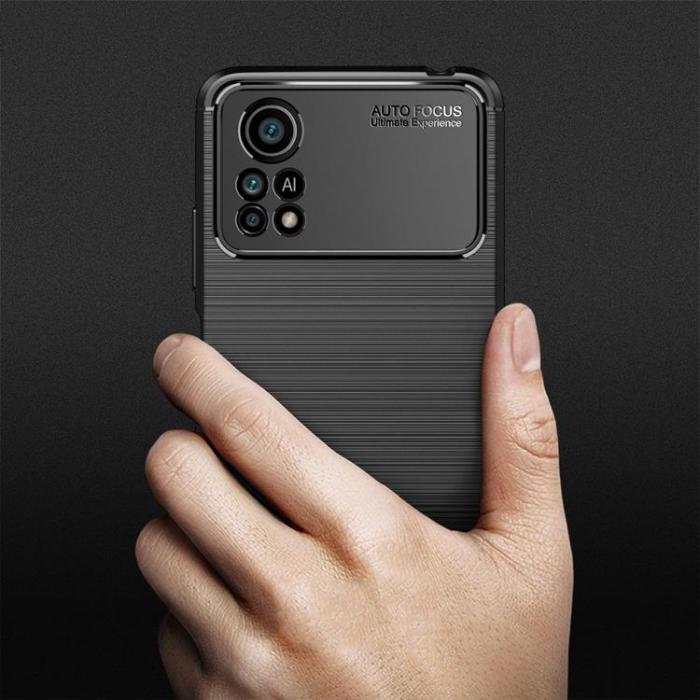 UTGATT1 - Carbon TPU Skal Xiaomi Poco X4 Pro 5G - Svart