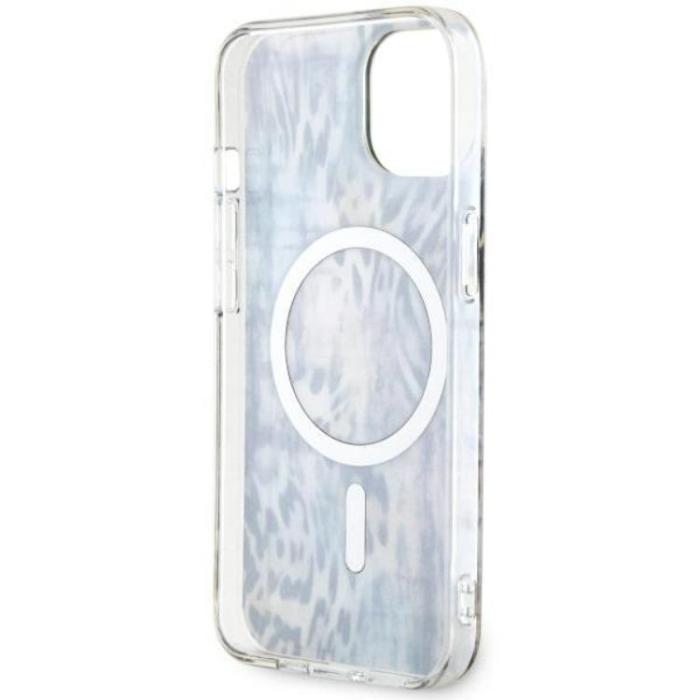 Guess - Guess iPhone 14 Mobilskal MagSafe Leopard - Blå