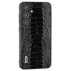 ABEEL - ABEEL Samsung Galaxy S24+ Pl&aring;nboksfodral Skyddande Bakcover &Auml;kta l&auml;der - Svart