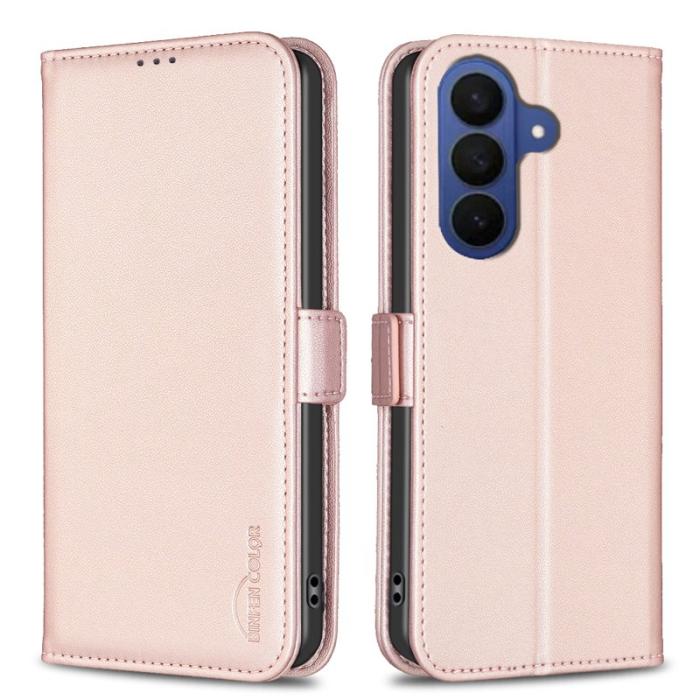 BINFEN COLOR - BINFEN Samsung Galaxy S26 Plus Plånboksfodral Konstläder Flip Folio - Rosa