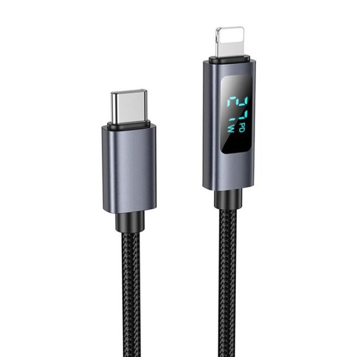 Hoco - Hoco USB-C till Lightning Kabel PD 27W X112 1m Svart