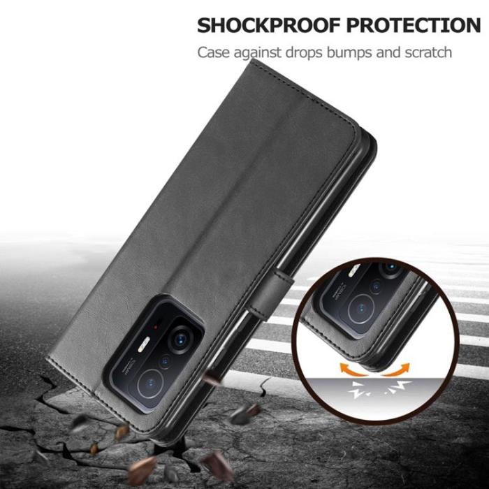 LC.imeeke - LC IMEEKE Läder Fodral Xiaomi 11T / 11T Pro - Svart