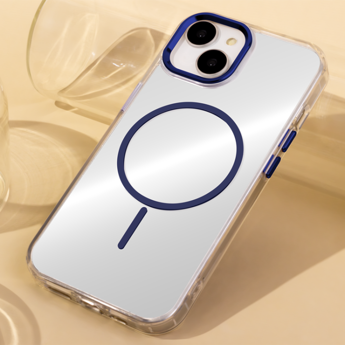 OEM - iPhone 15 Pro Mobilskal MagSafe Clear Thin - Blå