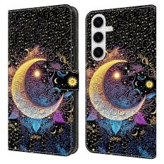 OEM - Samsung Galaxy S26 Plus Pl&aring;nboksfodral St&auml;llning Konstl&auml;der - Bright Moon