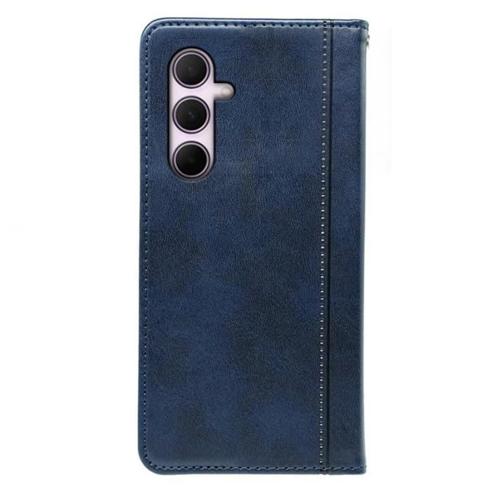 OEM - Mobilskal till Samsung Galaxy S26 KonstLäder Med Magnetisk Stängning - Blå