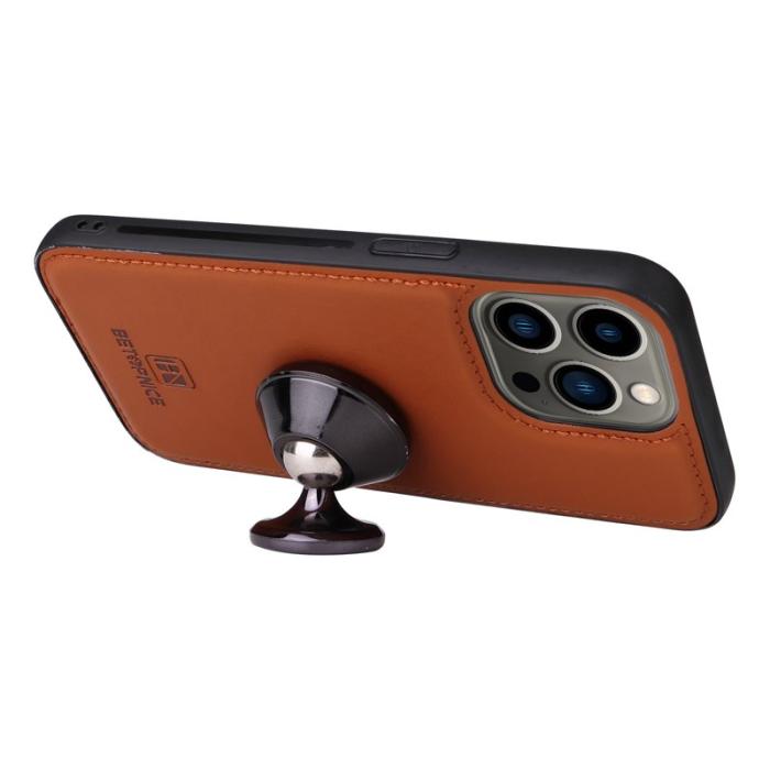 BETOPNICE - BETOPNICE iPhone 13 Pro Plånboksfodral - Avtagbart Konstläder - Brun