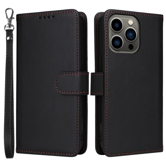 BETOPNICE - BETOPNICE iPhone 13 Pro Plånboksfodral - Avtagbart Konstläder - Svart