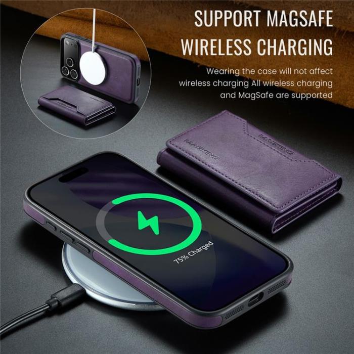 MAGKING - MAGKING iPhone 17 Pro Max Mobilskal MagSafe Korthållare - Lila