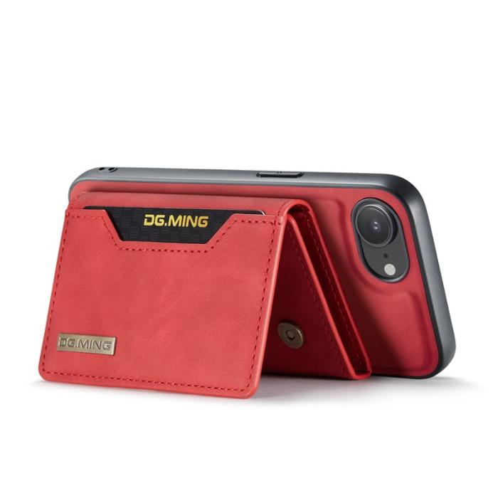 DG.MING - DG.MING M2 Series Mobilskal till iPhone 16e PU + PC + TPU Röd
