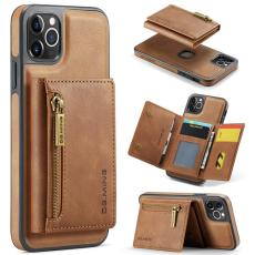 DG.MING - DG.MING M5 Series iPhone 11 Pro Max Pl&aring;nboksfodral Konstl&auml;der Brun