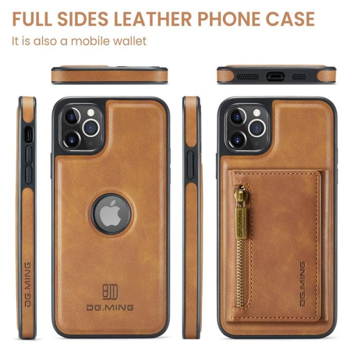 DG.MING - DG.MING M5 Series iPhone 11 Pro Max Plånboksfodral Konstläder Brun