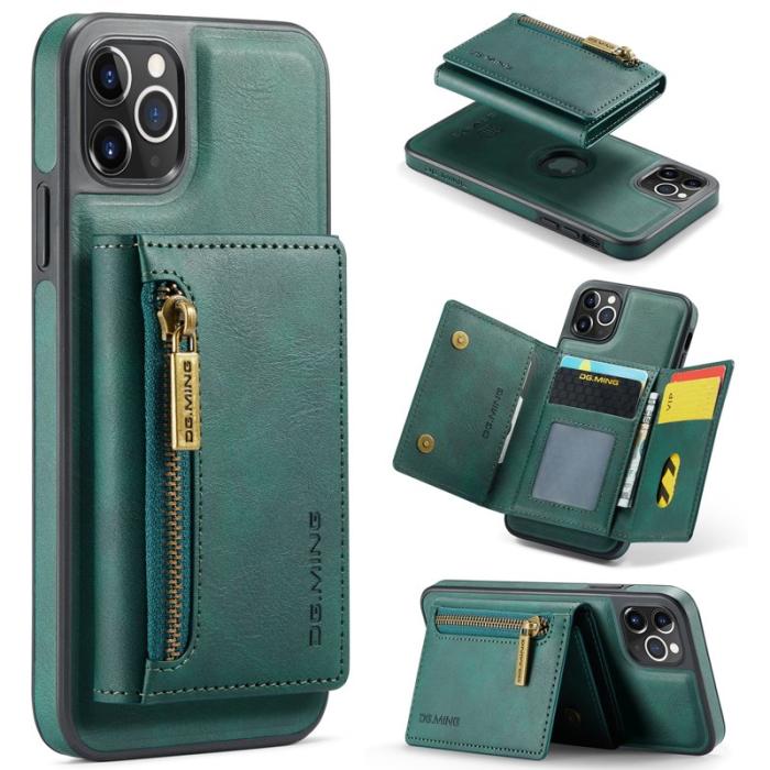 DG.MING - DG.MING M5 Series iPhone 11 Pro Max Plånboksfodral Konstläder Grön