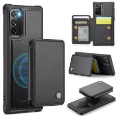JEEHOOD - JEEHOOD J05 Fodral f&ouml;r Samsung Galaxy Note20 - Konstl&auml;der - Svart