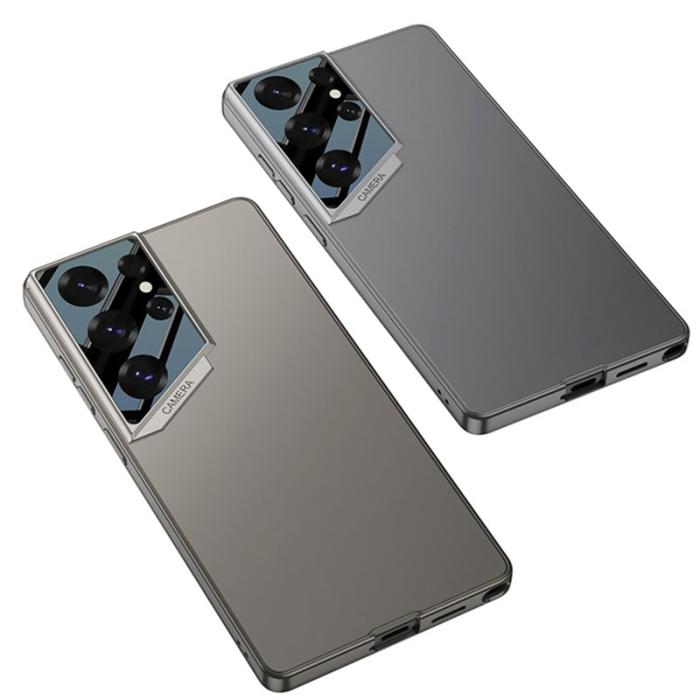 GKK - GKK Mobilskal till Samsung Galaxy S25 Ultra TPU + PC - Äkta läder - Lila