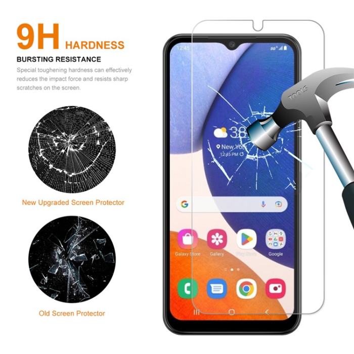 Boom of Sweden - [2-PACK] Galaxy A14 5G/4G Härdat Glas Skärmskydd 9H - Clear