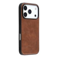X-Level - X-LEVEL Bojue-3 Mobilskal till iPhone 17 Pro L&auml;derbelagd Brun