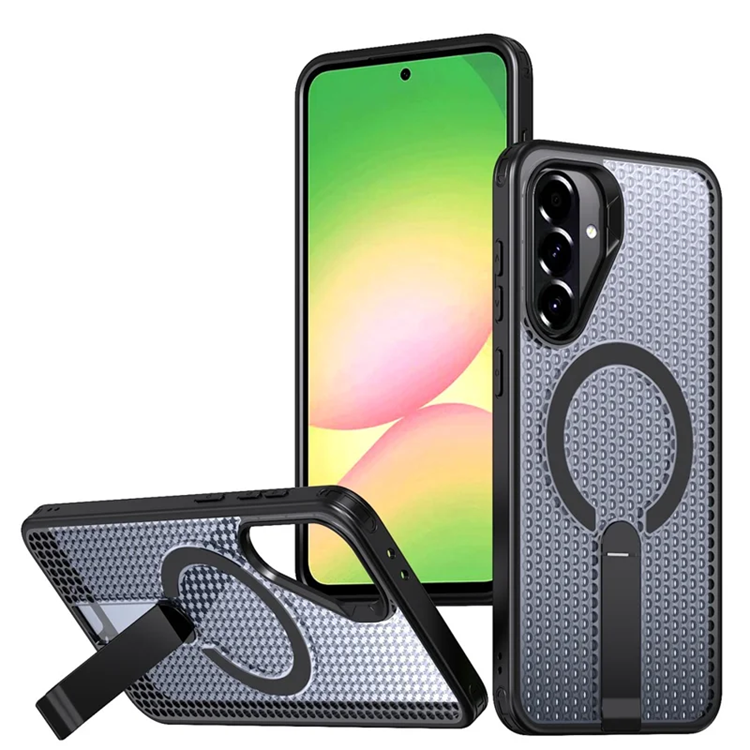 Mobilskal till Galaxy A56 5G Magsafe Grid Texture (Svart) | 2353 | AlltMobil