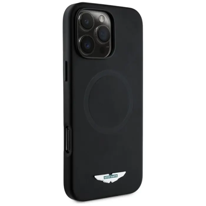 Aston Martin - Aston Martin iPhone 16 Pro Mobilskal MagSafe HC FW Logo - Svart