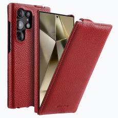 Melkco - MELKCO Mobilskal till Samsung Galaxy S24 Ultra &Auml;kta L&auml;der R&ouml;d