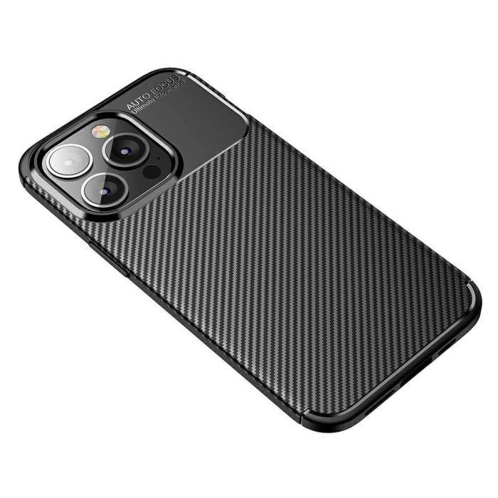 OEM - Carbon Fiber Mobilskal till Apple iPhone 13 Pro - Svart