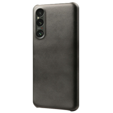A-One Brand - Sony Xperia 1 VII Mobilskal Calfskin Texture PU-Läder - Svart