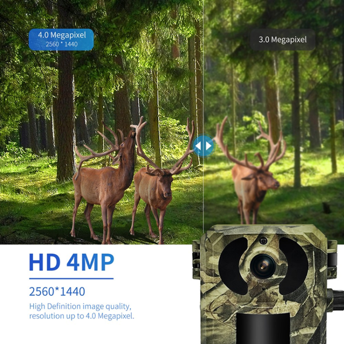 A-One Brand - ESCAM Solcellsdriven 4G-Jaktkamera Vattentät PIR-Rörelsesensor
