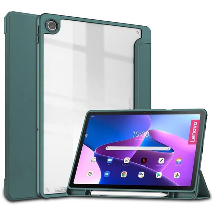 UTGATT1 - Lenovo Tab M10 Plus 10.6 3rd Gen Fodral Hybrid - Grön