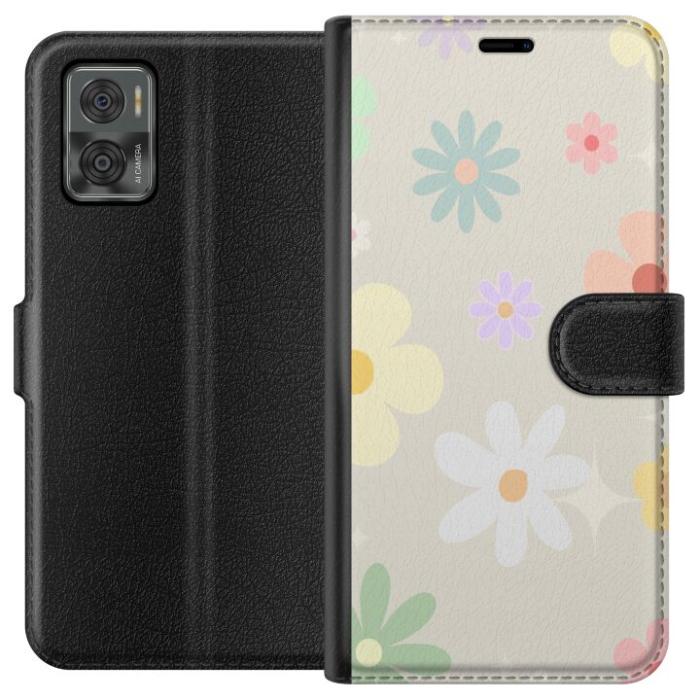 iSecrets - Plånboksfodral till Motorola Moto E22i med fejdande blommor