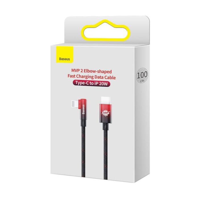 BASEUS - Baseus USB-C till Lightning kabel 20W MVP 2 Vinklad 1m