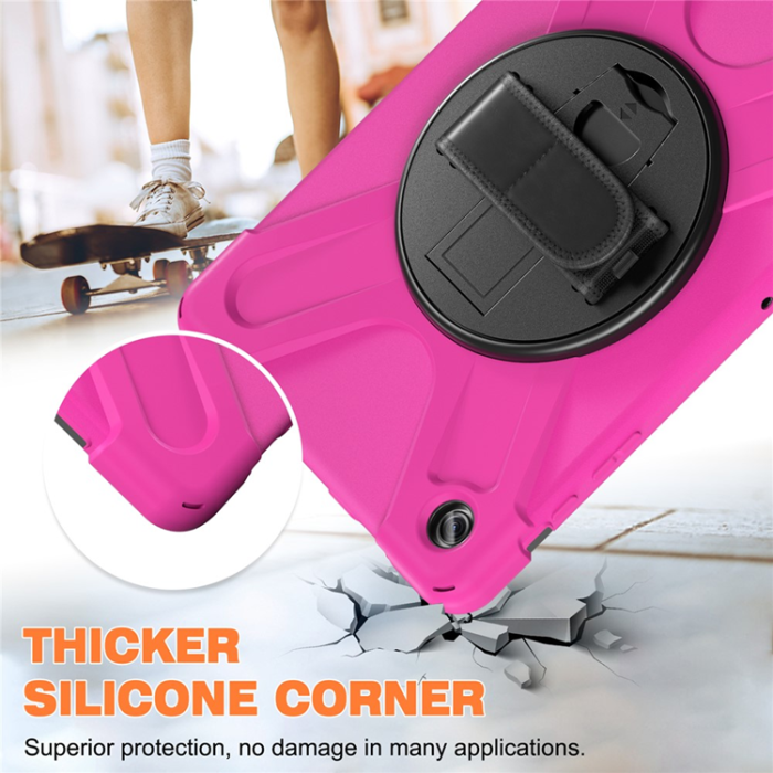 A-One Brand - Galaxy Tab A9 Plus Mobilskal Silikon Rotary Kickstand