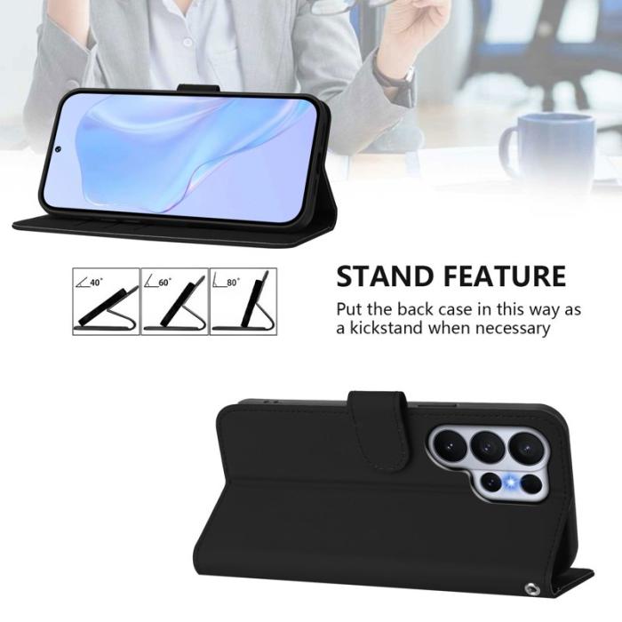 OEM - Samsung Galaxy S26 Ultra Fodral Konstläder Solid Color - Svart