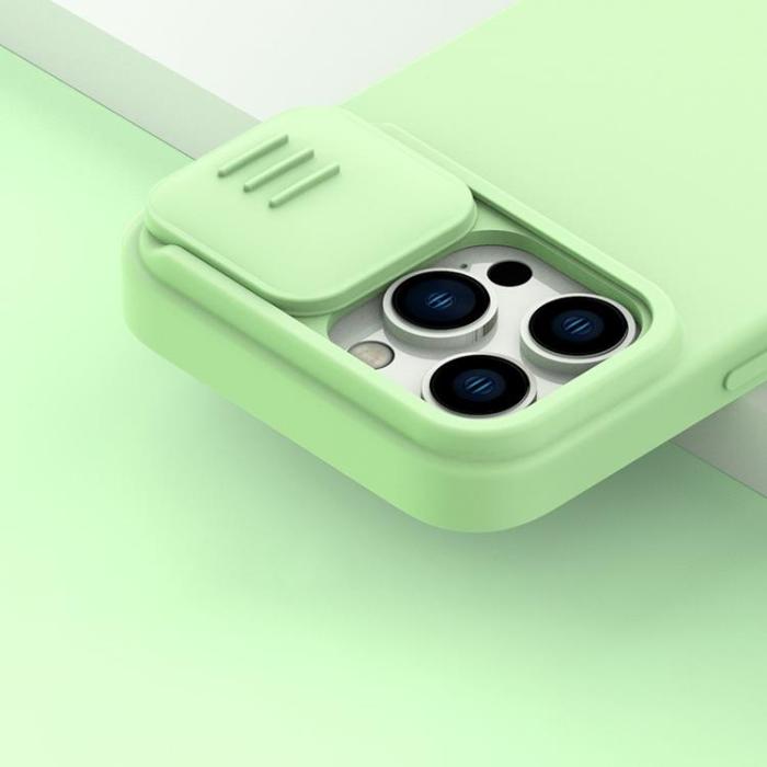 Nillkin - Nillkin iPhone 14 Pro Skal CamShield Silky Silicone - Blå
