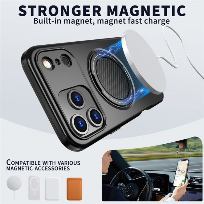A-One Brand - iPhone 17 Pro Max Mobilskal MagSafe Rotating Kickstand