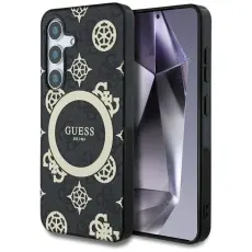 Guess - Guess Galaxy S25 Mobilskal MagSafe Guld Electroplated Peony - Svart