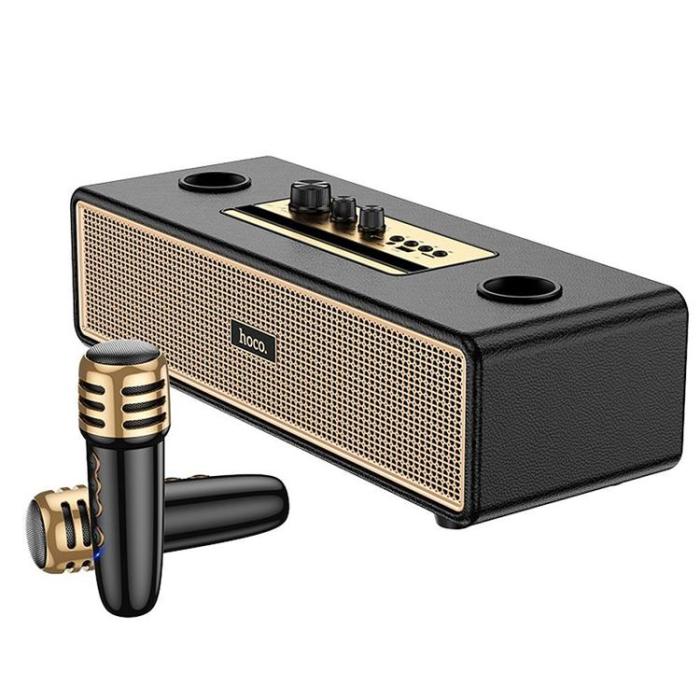 Hoco - Hoco Högtalare Bluetooth + 2 x Trådlösa Mikrofoner BS63 - Svart