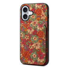 A-One Brand - iPhone 17 Mobilskal Korthållare Blommor - Sommar / Röd