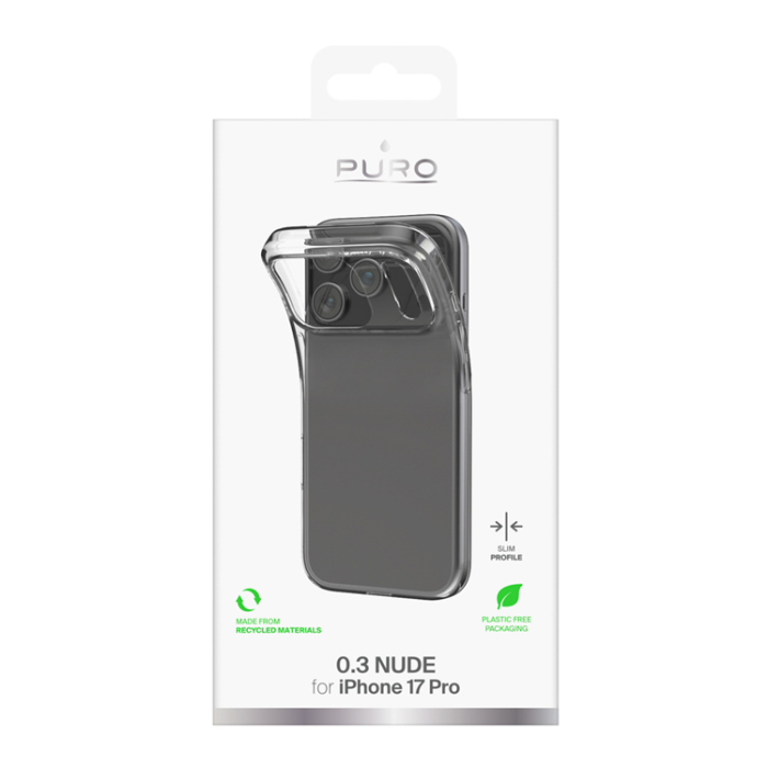 Puro - Puro iPhone 17 Pro Mobilskal 0.3 Nude Ultra-Slim TPU - Clear