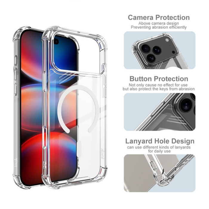 Imak - IMAK iPhone 17 Pro Max Mobilskal MagSafe Shockproof - Clear