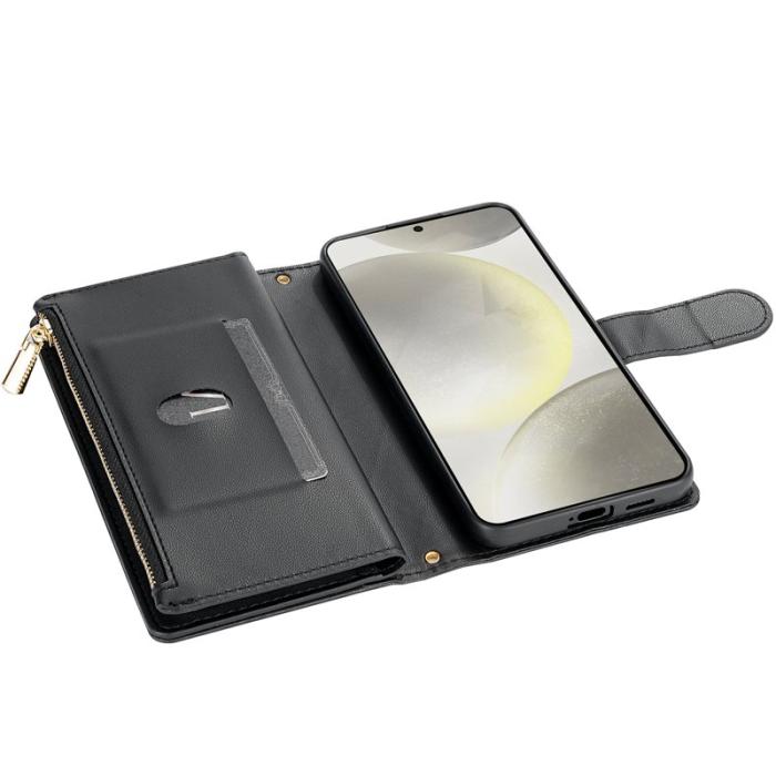 OEM - Samsung Galaxy S26 Plus Plånboksfodral Konstläder Rhombus - Svart