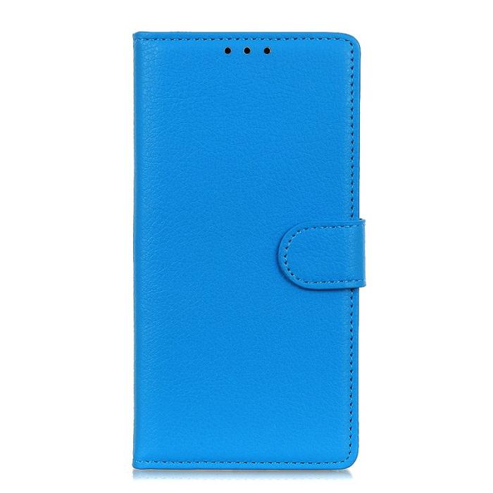 OEM - Samsung Galaxy S26 Ultra Fodral PU Läder Litchi Textur - Blå
